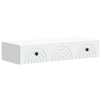 Wandmontierter Beistelltisch Weiß 87,5 x 34,5 x 17 cm