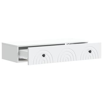 Wandmontierter Beistelltisch Weiß 87,5 x 34,5 x 17 cm