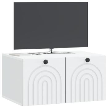 Wandmontierter TV-Schrank Weiß 59,5 x 41 x 30 cm Holzwerkstoff