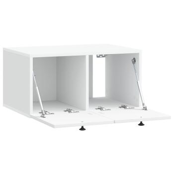 Wandmontierter TV-Schrank Weiß 59,5 x 41 x 30 cm Holzwerkstoff