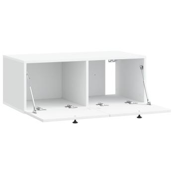 Wandmontierter TV-Schrank Weiß 78,5 x 41 x 30 cm Holzwerkstoff
