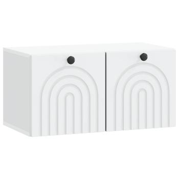 Wandmontierter TV-Schrank Weiß 59,5 x 31 x 30 cm Holzwerkstoff