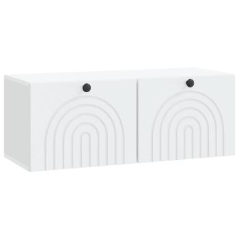 Wandmontierter TV-Schrank Weiß 78,5 x 31 x 30 cm Holzwerkstoff
