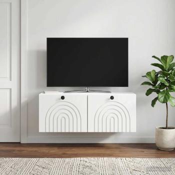 Wandmontierter TV-Schrank Weiß 78,5 x 31 x 30 cm Holzwerkstoff
