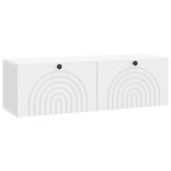 Wandmontierter TV-Schrank Weiß 98 x 31 x 30 cm Holzwerkstoff