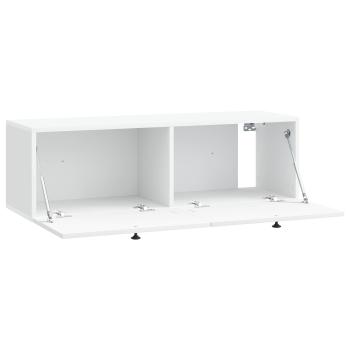 Wandmontierter TV-Schrank Weiß 98 x 31 x 30 cm Holzwerkstoff