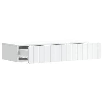 Wandmontierter Beistelltisch Weiß 87,5 x 34,5 x 17 cm