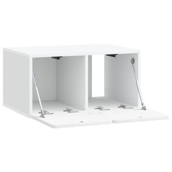 Wandmontierter TV-Schrank 59,5 x 41 x 30 cm Weiß Holzwerkstoff