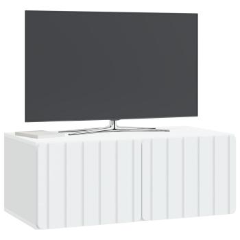 Wandmontierter TV-Schrank 78,5 x 41 x 30 cm Weiß Holzwerkstoff