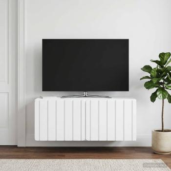 Wandmontierter TV-Schrank 78,5 x 41 x 30 cm Weiß Holzwerkstoff