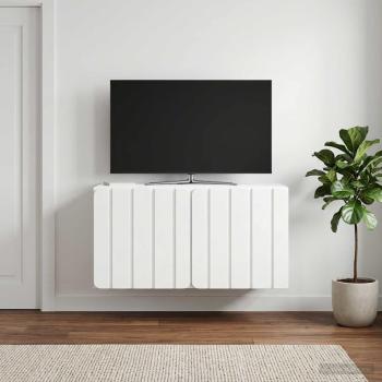 ARDEBO.de - Wandmontierter TV-Schrank 59,5 x 31 x 30 cm Weiß Holzwerkstoff