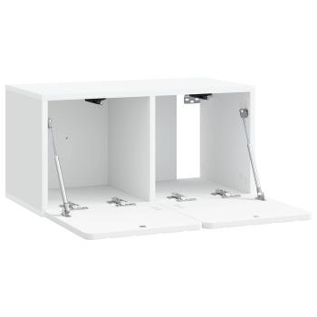 Wandmontierter TV-Schrank 59,5 x 31 x 30 cm Weiß Holzwerkstoff
