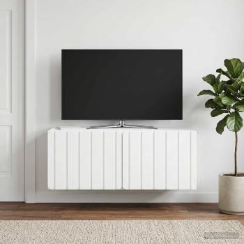 ARDEBO.de - Wandmontierter TV-Schrank 78,5 x 31 x 30 cm Weiß Holzwerkstoff