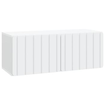 Wandmontierter TV-Schrank 78,5 x 31 x 30 cm Weiß Holzwerkstoff
