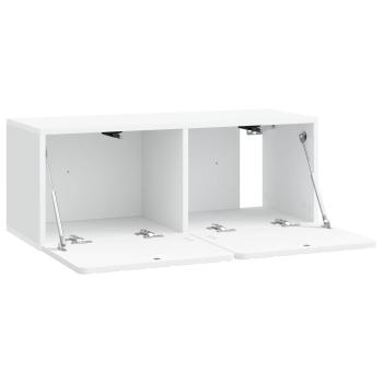 Wandmontierter TV-Schrank 78,5 x 31 x 30 cm Weiß Holzwerkstoff