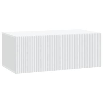 Wandmontierter TV-Schrank Weiß 78,5 x 41 x 30 cm Holzwerkstoff