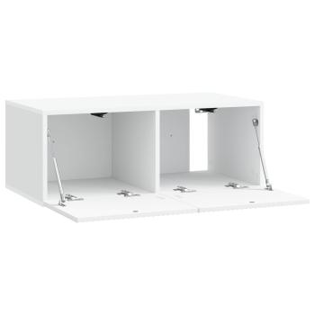 Wandmontierter TV-Schrank Weiß 78,5 x 41 x 30 cm Holzwerkstoff