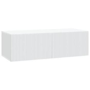 Wandmontierter TV-Schrank Weiß 98 x 41 x 30 cm Holzwerkstoff