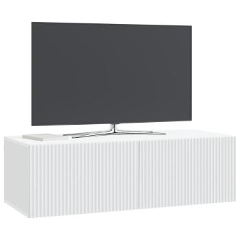 Wandmontierter TV-Schrank Weiß 98 x 41 x 30 cm Holzwerkstoff