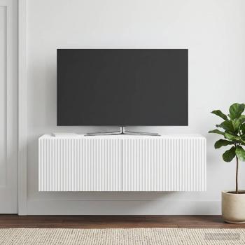 Wandmontierter TV-Schrank Weiß 98 x 41 x 30 cm Holzwerkstoff