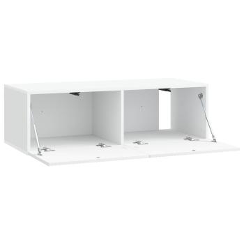 Wandmontierter TV-Schrank Weiß 98 x 41 x 30 cm Holzwerkstoff