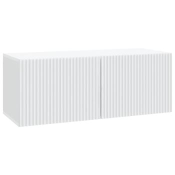 Wandmontierter TV-Schrank Weiß 78,5 x 31 x 30 cm Holzwerkstoff