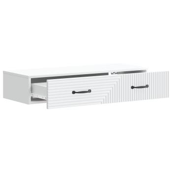 Wandmontierter Beistelltisch Wei? 87,5 x 34,5 x 17 cm