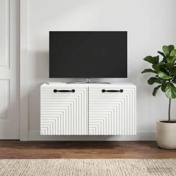 ARDEBO.de - Wandmontierter TV-Schrank Weiß 59,5 x 41 x 30 cm Holzwerkstoff