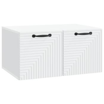 Wandmontierter TV-Schrank Weiß 59,5 x 41 x 30 cm Holzwerkstoff
