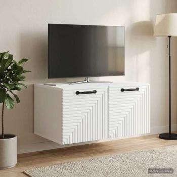 Wandmontierter TV-Schrank Weiß 59,5 x 41 x 30 cm Holzwerkstoff