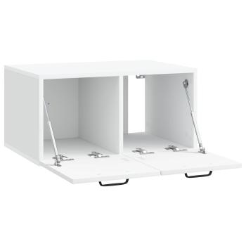 Wandmontierter TV-Schrank Weiß 59,5 x 41 x 30 cm Holzwerkstoff