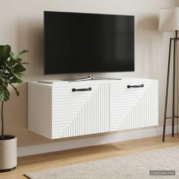 ARDEBO.de - Wandmontierter TV-Schrank Weiß 78,5 x 41 x 30 cm Holzwerkstoff