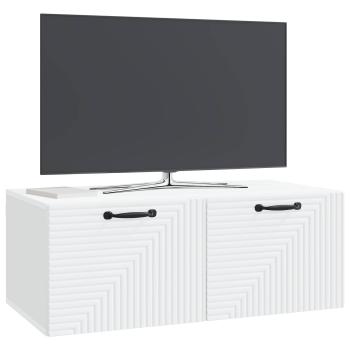 Wandmontierter TV-Schrank Weiß 78,5 x 41 x 30 cm Holzwerkstoff