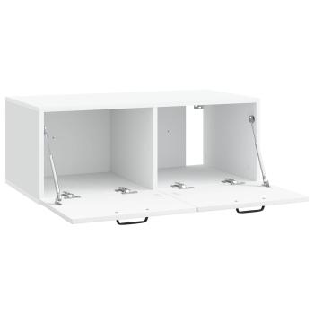 Wandmontierter TV-Schrank Weiß 78,5 x 41 x 30 cm Holzwerkstoff