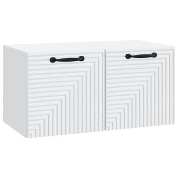 Wandmontierter TV-Schrank Weiß 59,5 x 31 x 30 cm Holzwerkstoff