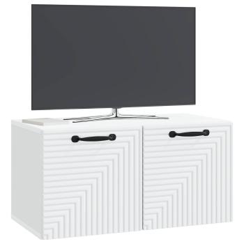 Wandmontierter TV-Schrank Weiß 59,5 x 31 x 30 cm Holzwerkstoff