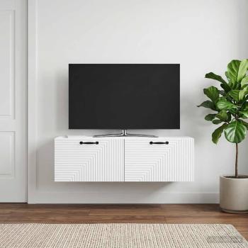 ARDEBO.de - Wandmontierter TV-Schrank Weiß 98 x 31 x 30 cm Holzwerkstoff