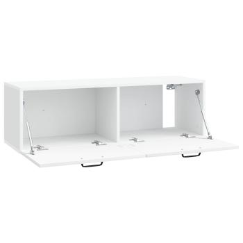 Wandmontierter TV-Schrank Weiß 98 x 31 x 30 cm Holzwerkstoff
