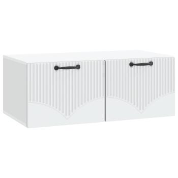 Wandmontierter TV-Schrank Weiß 78,5 x 41 x 30 cm Holzwerkstoff