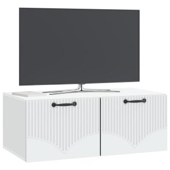 Wandmontierter TV-Schrank Weiß 78,5 x 41 x 30 cm Holzwerkstoff