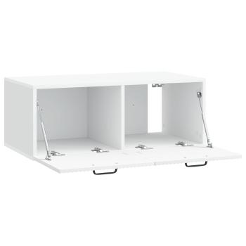 Wandmontierter TV-Schrank Weiß 78,5 x 41 x 30 cm Holzwerkstoff