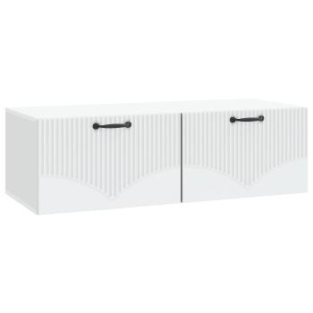 Wandmontierter TV-Schrank Weiß 98 x 41 x 30 cm Holzwerkstoff