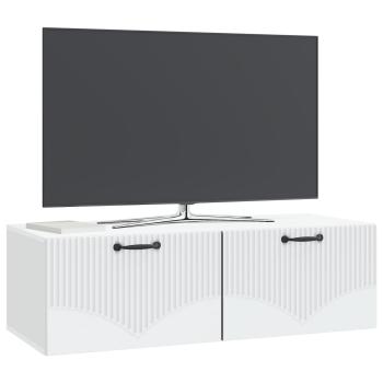 Wandmontierter TV-Schrank Weiß 98 x 41 x 30 cm Holzwerkstoff
