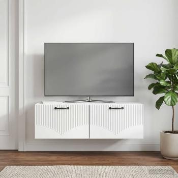 Wandmontierter TV-Schrank Weiß 98 x 41 x 30 cm Holzwerkstoff
