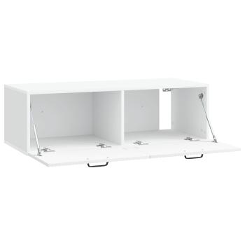 Wandmontierter TV-Schrank Weiß 98 x 41 x 30 cm Holzwerkstoff