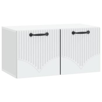 Wandmontierter TV-Schrank Weiß 59,5 x 31 x 30 cm Holzwerkstoff