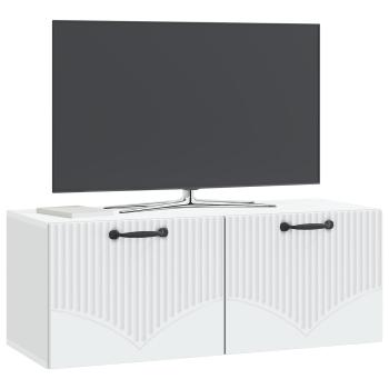 Wandmontierter TV-Schrank Weiß 78,5 x 31 x 30 cm Holzwerkstoff