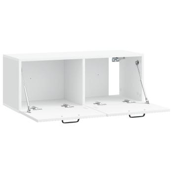 Wandmontierter TV-Schrank Weiß 78,5 x 31 x 30 cm Holzwerkstoff