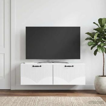 ARDEBO.de - Wandmontierter TV-Schrank Weiß 98 x 31 x 30 cm Holzwerkstoff