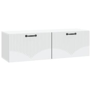 Wandmontierter TV-Schrank Weiß 98 x 31 x 30 cm Holzwerkstoff